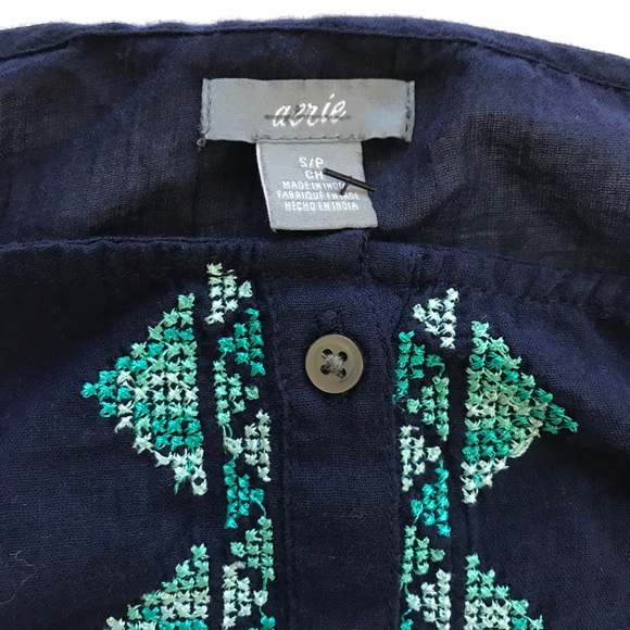 Aeire Blue Peplum Boatneck  Blouse - Picture 7 of 7